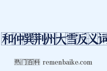 和仲巽荆州大雪反义词是什么意思的图片